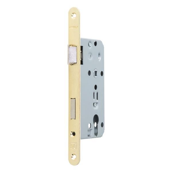 Hafele Gömme Kilit Barelli Tipi (PC) 55/20mm, Sağ Yönlü Parlak Pirinç Renk
