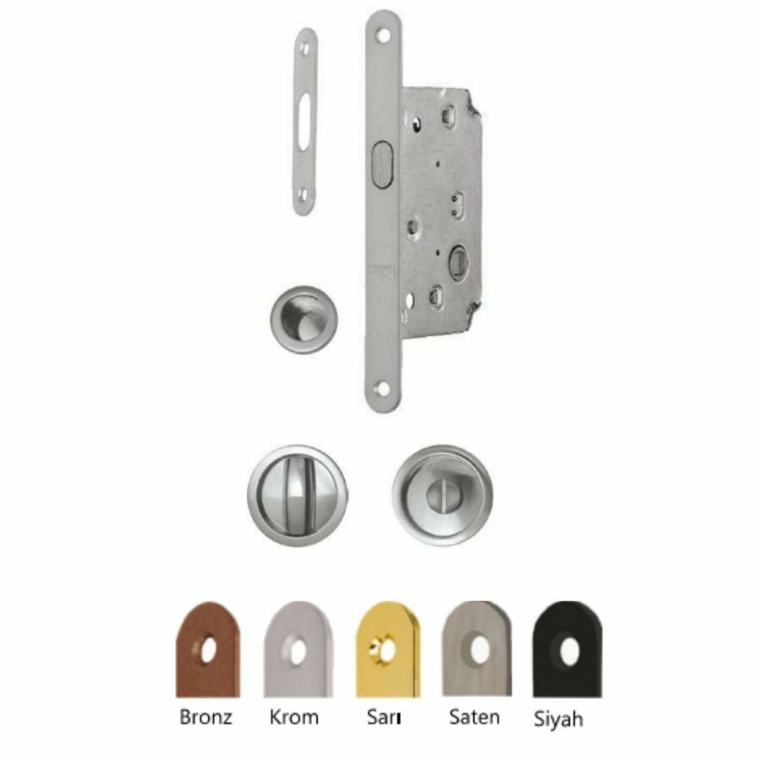 Soho Kayar Kapı Kilit Seti Siyah