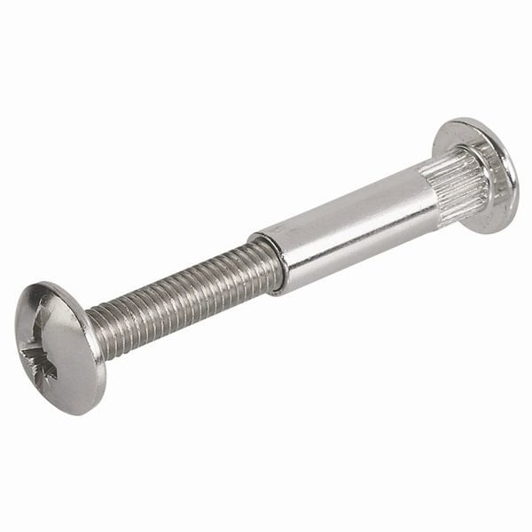 Hafele Montabent Bağlantı Vidası 46-56mm, Nikel Kaplama (100 Adet)