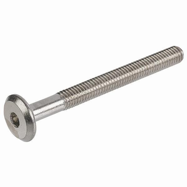 Hafele Yassı Başlı Vida M6x60mm, Nikel Kaplama (100 Adet)