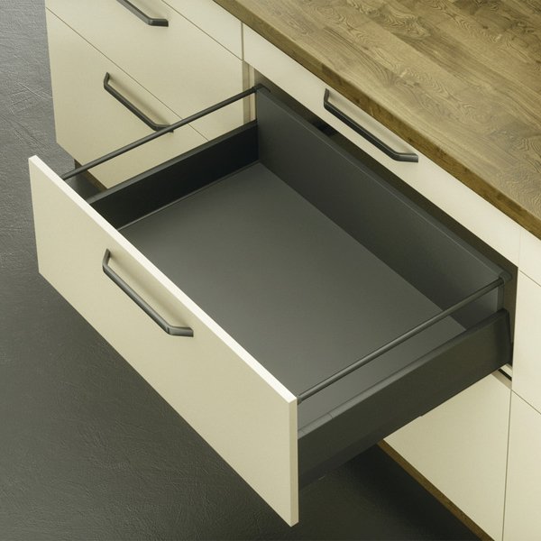 Hafele Matrix Box P35 Bordürlü 18/92/350mm Vidalı, Antrasit Renk