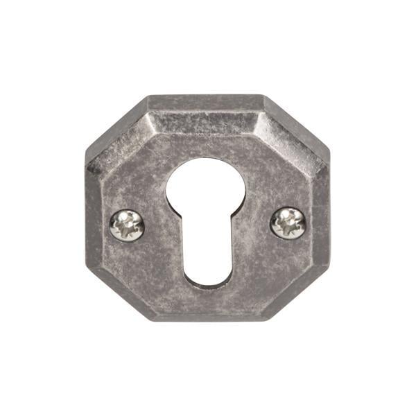 Hafele Köşeli Barelli Kapı Kolu Rozeti 55mm, Antik Gümüş Renk