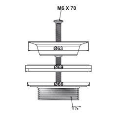 Hafele Lavabo süzgeç gider, paslanmaz çelik