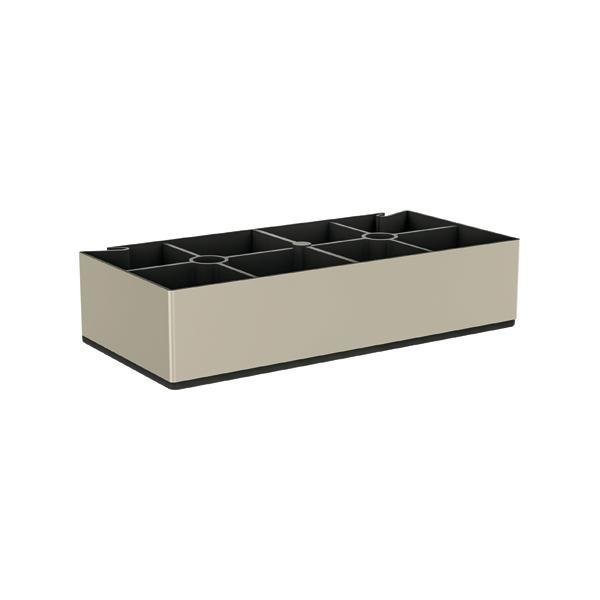 Hafele Box Köşeli Mobilya Ayağı 70x40mm, Mat Paslanmaz Çelik Renk
