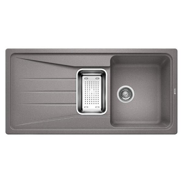 Blanco Granit Eviye Sona 6S Tezgah Üstü 1,5 Göz Damlalıklı Alumetallic