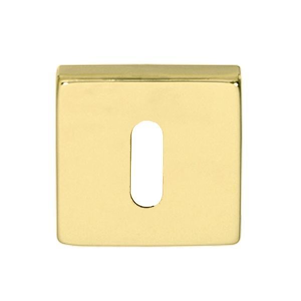 Hafele Kare Oda Kapı Kolu Rozeti 50mm, Parlak Pirinç Renk