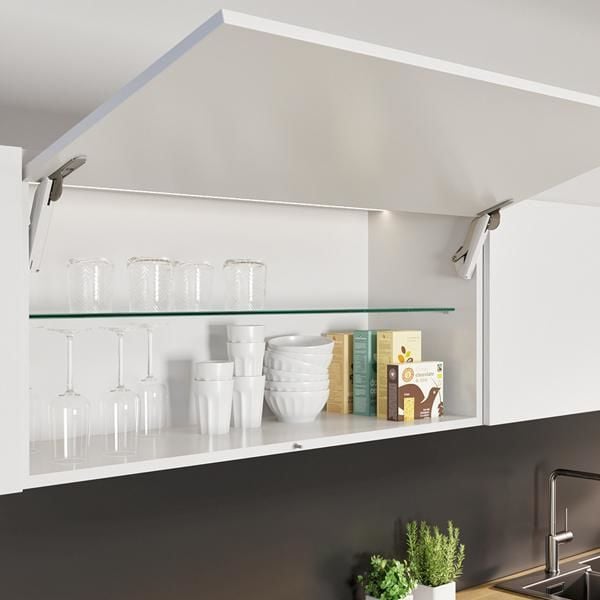 Hafele FREE SPACE 1.8 Bas-Aç Model D Beyaz/Nikel