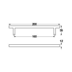 Hafele Mobilya Kulpu Lindsey2 224mm Mat Siyah