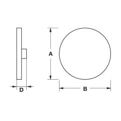 Hafele Düğme Kulp Hedge 50mm Antik Bronz.K