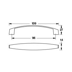 Hafele Mobilya Kulpu Bertha 96mm Paslanmaz Çelik
