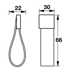 Hafele Düğme Kulp Tage Jr. Deri Antik Gümüş