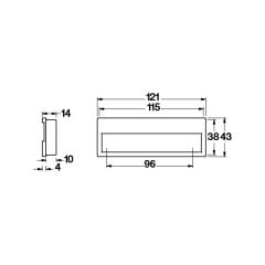 Hafele Gömme Kulp Rosso 96mm Mat Siyah