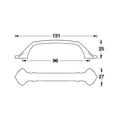 Hafele Mobilya Kulpu Kato 96mm Antik Bronz