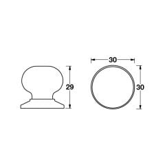 Hafele Düğme Kulp Roze Jr. Parlak Krom