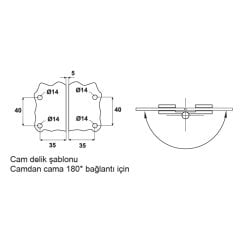 Hafele Cam Menteşesi Cam/Cam Sağ Antik Bronz (1 Çift)