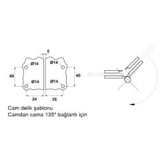 Hafele Cam Menteşesi Cam/Cam Sağ Antik Bronz (1 Çift)