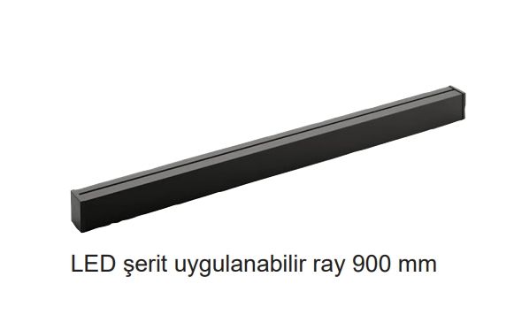 Hafele LINERO TopLine Alüminyum Ray 900mm Siyah