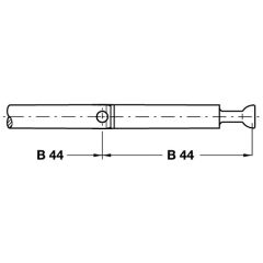 HAfele Minifix Açılı Çift Taraflı Mil , Galvaniz