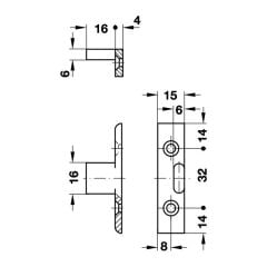 Hafele Keku Eh Çerçeve Bileşeni, (10 Adet)