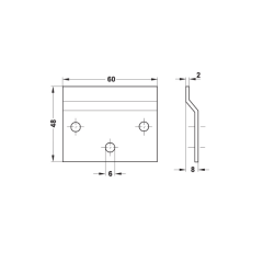 Hafele Mini/Midi Montaj Plakası Vidalı 60mm (20 Adet)