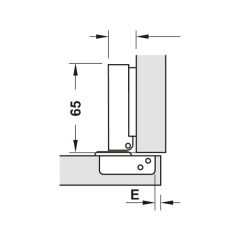 Hafele Tas Menteşe Metalla 120 Yavaşlatıcılı Düz 48/6 Mat Nikel