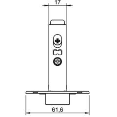 Hafele Metalla 110 SM 105° Yarı Binili Gizli Menteşe