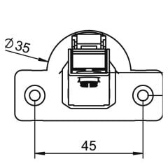 Hafele Metalla 110 SM 105° Yarı Binili Gizli Menteşe