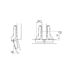 Hafele M.K. Tas Menteşe Ydb 48/6 Vidalı