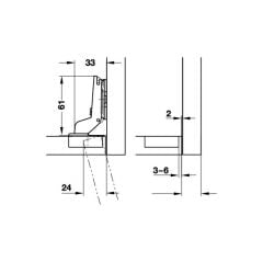 Hafele D. Bas-Aç Menteşe  Tdb 48/6 Vidalı 110º