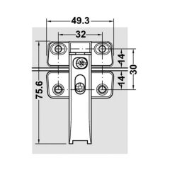 Hafele FREE FOLD-SENSO Orta Menteşe Ahşap İçin