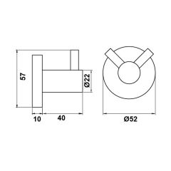 Hafele Banyo Askısı Abstract İkili Parlak Krom Renk