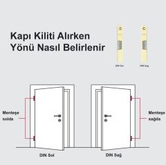 Hafele Gömme Kilit Oda Tipi 55/18mm, Sol Yönlü Antik Bronz Renk