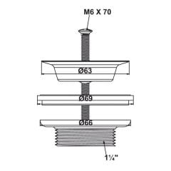 Hafele Lavabo süzgeç gider, paslanmaz çelik