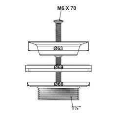 Hafele Lavabo Süzgeç Gider ve Kapağı Paslanmaz Çelik Renk