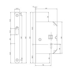Hafele Wc Tipi Kayar Kapı Kilidi 50/16mm, Parlak Krom Renk