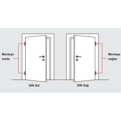 Hafele Yaprak Menteşe, Sol Kapı İçin