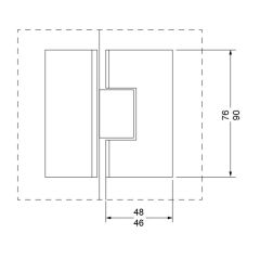 Hafele Cam Kapı Fitili Cam/Cam 90° 10-12/2500mm