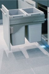 Hafele EURO CARGO DOUBLE Raylı çöp kut.gri,76lt