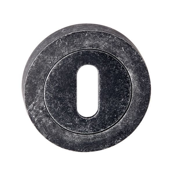 Hafele Yuvarlak Oda Kapı Kolu Rozeti 52mm, Antik Gümüş Renk