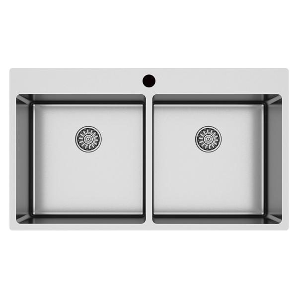 Hafele Çelik Eviye Novara14 870x505mm Paslanmaz Çelik Parlak