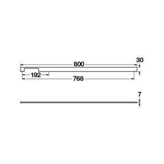 Hafele Mobilya Kulpu Mia Side2 800mm Parlak Krom