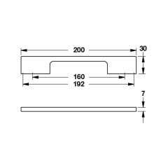 Hafele Mobilya Kulpu Mia2 200mm Parlak Krom