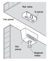 Hafele RV Üst Parça (100 Adet), Nikel