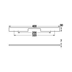 Hafele Mobilya Kulpu Mia2 400mm Parlak Krom