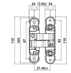 Hafele CDH 40S Gizli Menteşe Mat Nikel 52kg (42 Adet)