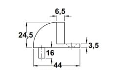 Hafele Stoper Zemine Vidalı Montaj 44x25mm Antik Bronz