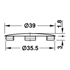 Hafele Maxifix Kapak (10 Adet), Siyah