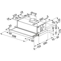 Franke Sürgülü Aspiratör FTC 6032 GR/XS V2/600