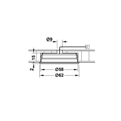 Hafele LED4016 350mA 2W sck.bey.nikel mat