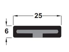 Hafele Yangın Fitili Kahverengi 25x6x2100mm